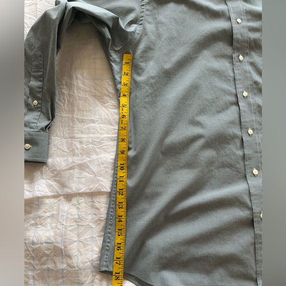 Jos A Bank Long Sleeve Button Down Green Bingham Dress Shirt - Picture 8 of 9